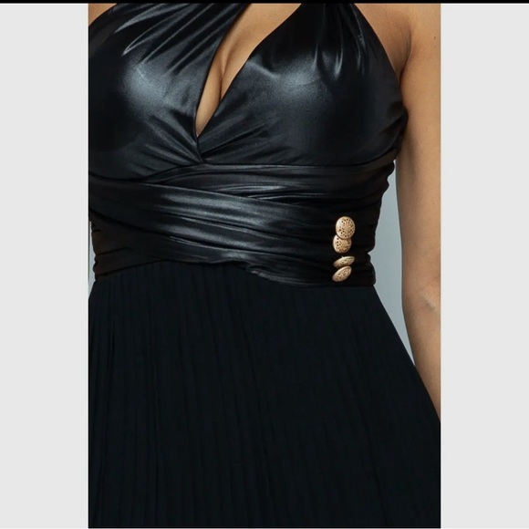 Faux Leather Maxi Dress - Picture 3 of 6